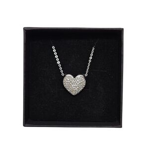 Swarovski Pavé Heart Crystal Pendant Necklace